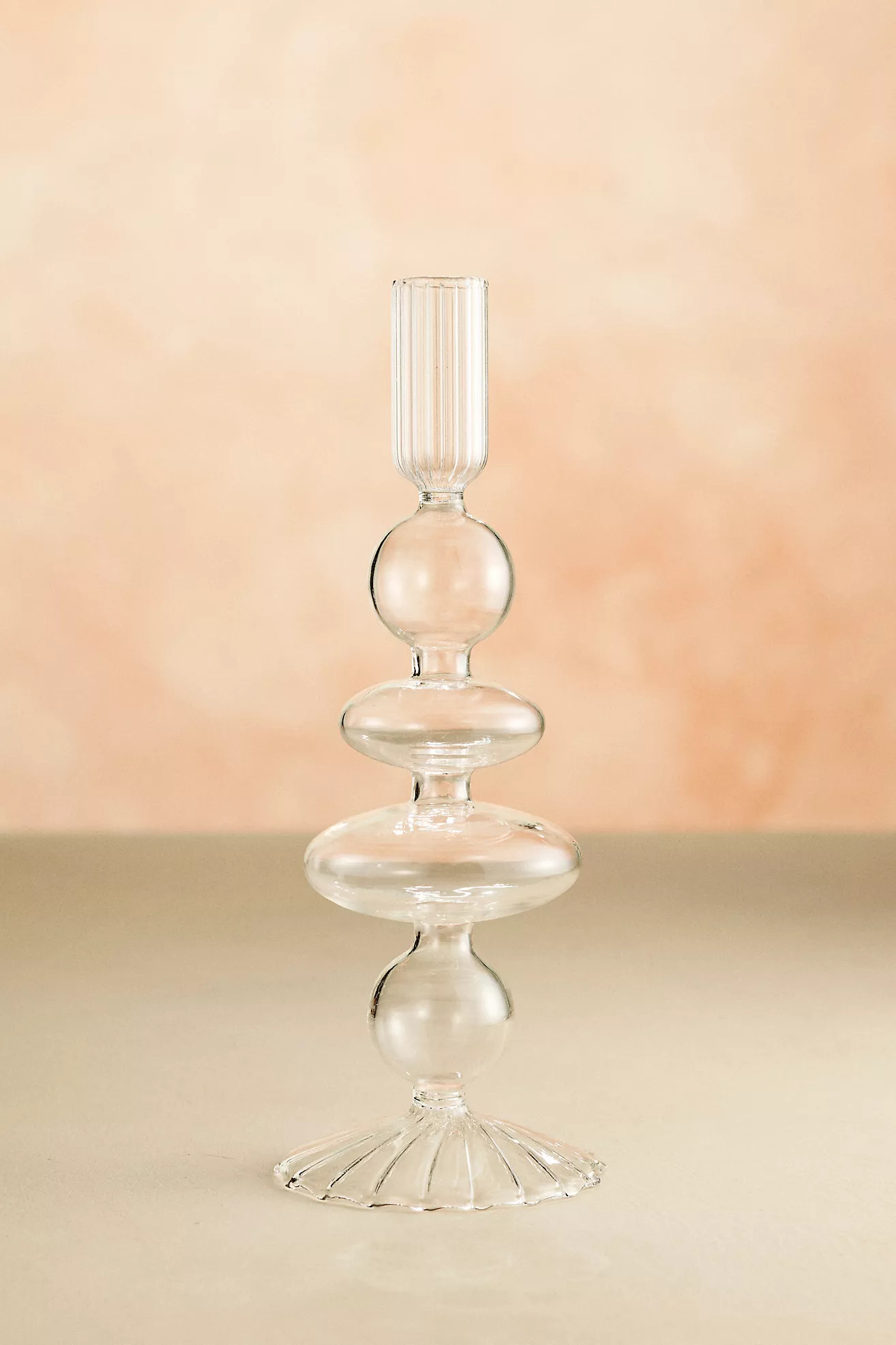 Shaped Glass Candlestick | Anthropologie (US)