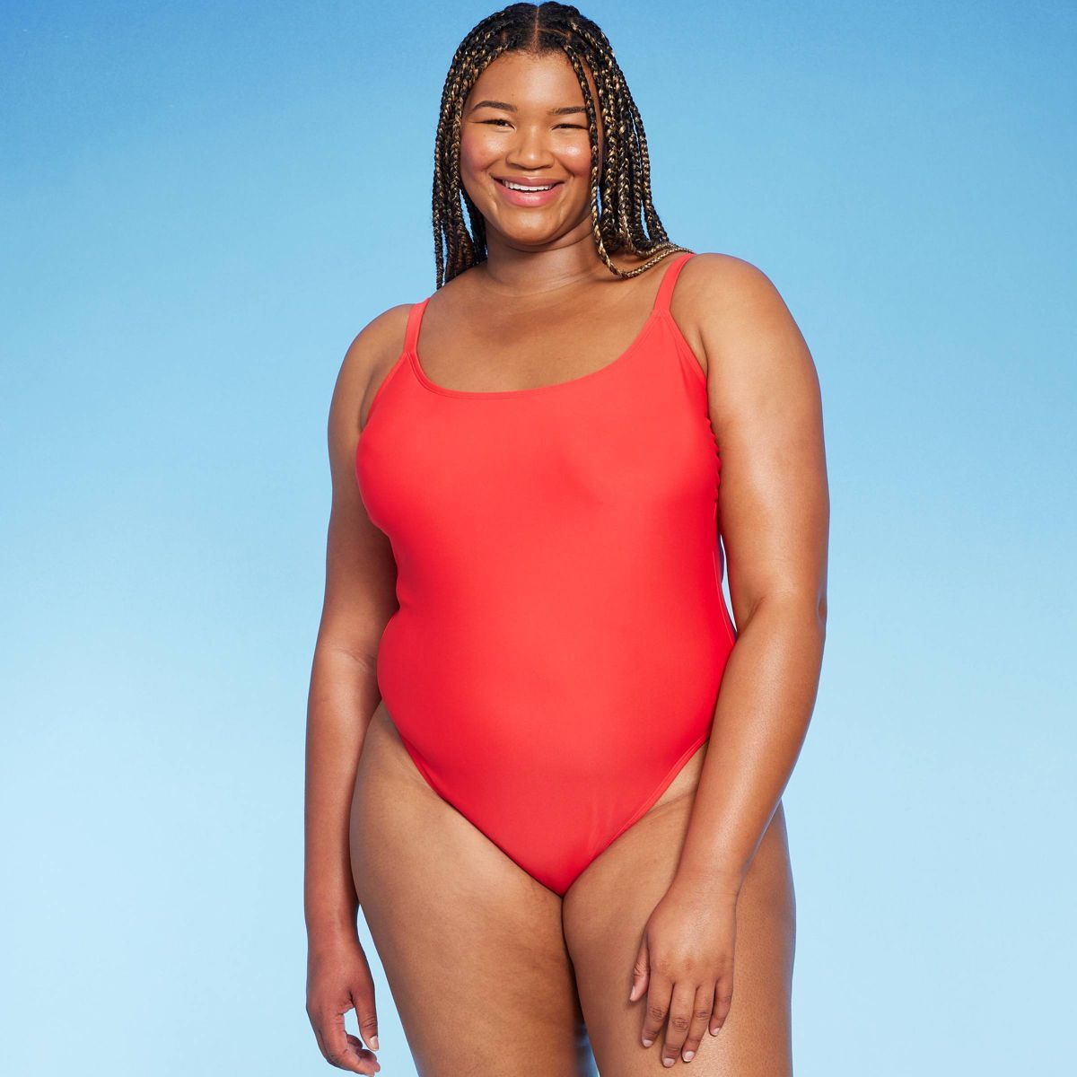 Women's High Leg Cheeky Scoop Back One Piece Swimsuit - Wild Fable™ | Target