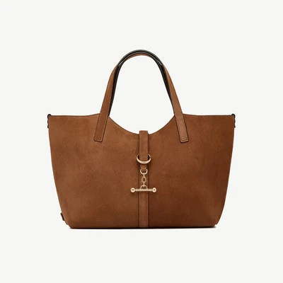 Kite Tote Midi - Tan Suede | Strathberry