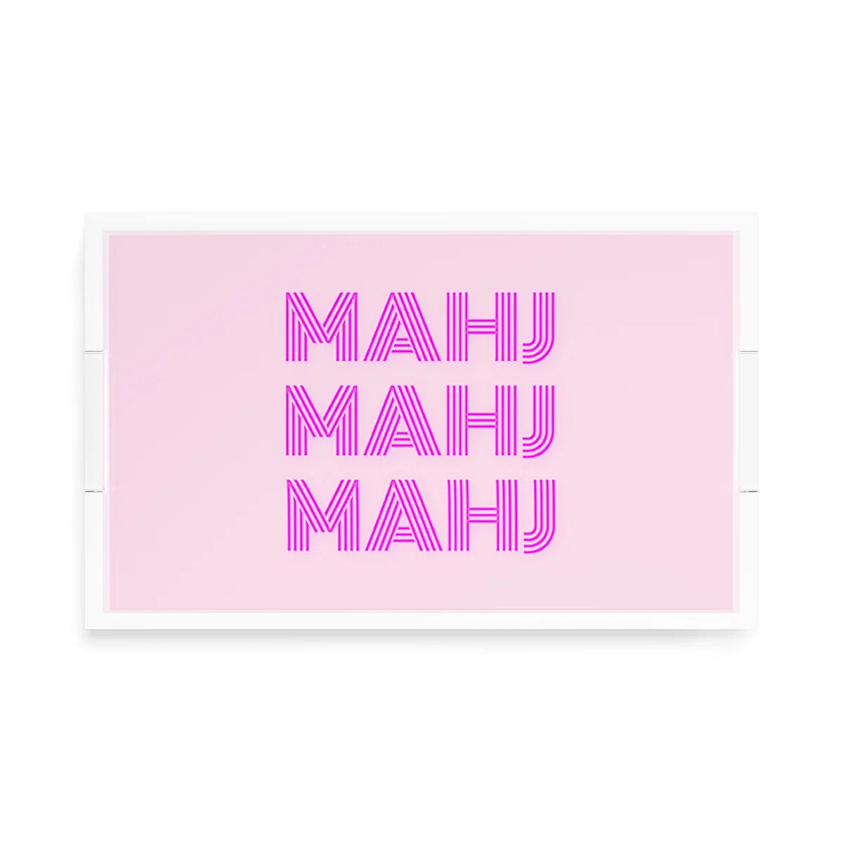 Mahj Mahj Mahj Mahjong Acrylic Rectangle Decorative Tray | Wayfair North America