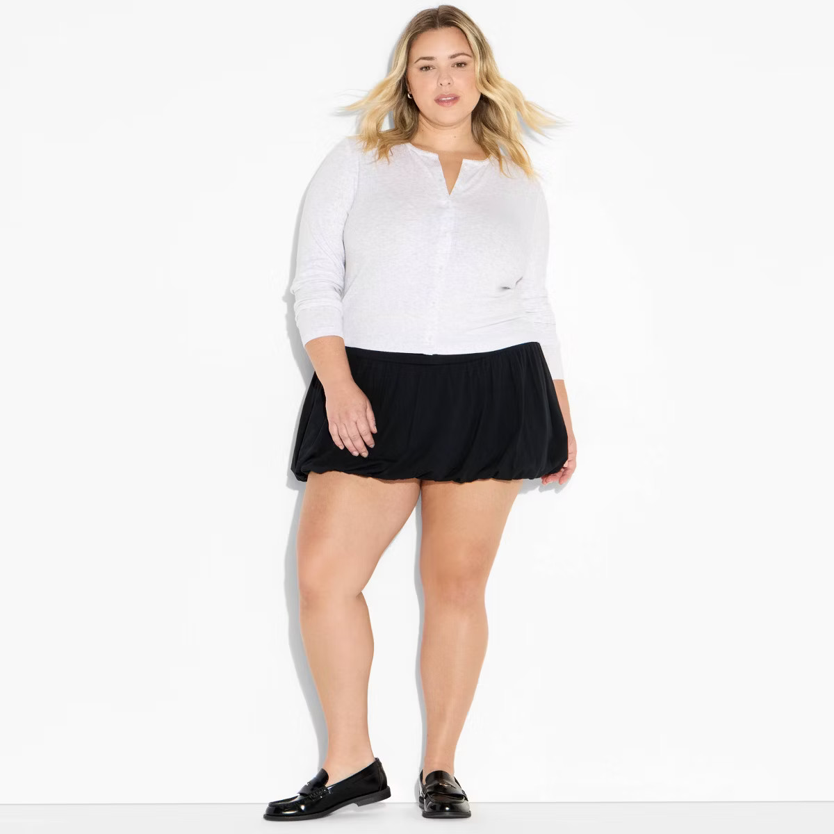 Women's Long Sleeve Roundneck Button-Down Shirt - Wild Fable™ | Target