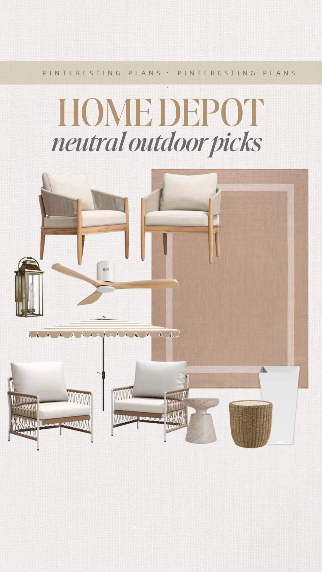 Home Depot neutral outdoor picks 🙌🏻🙌🏻

#LTKSeasonal #LTKHome