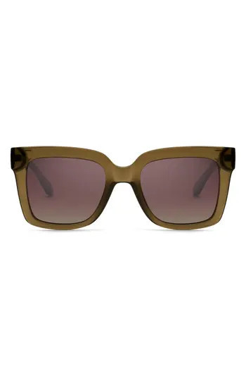 QUAY Icy 52mm Gradient Square Sunglasses in Green/Brown at Nordstrom Rack | Nordstrom Rack