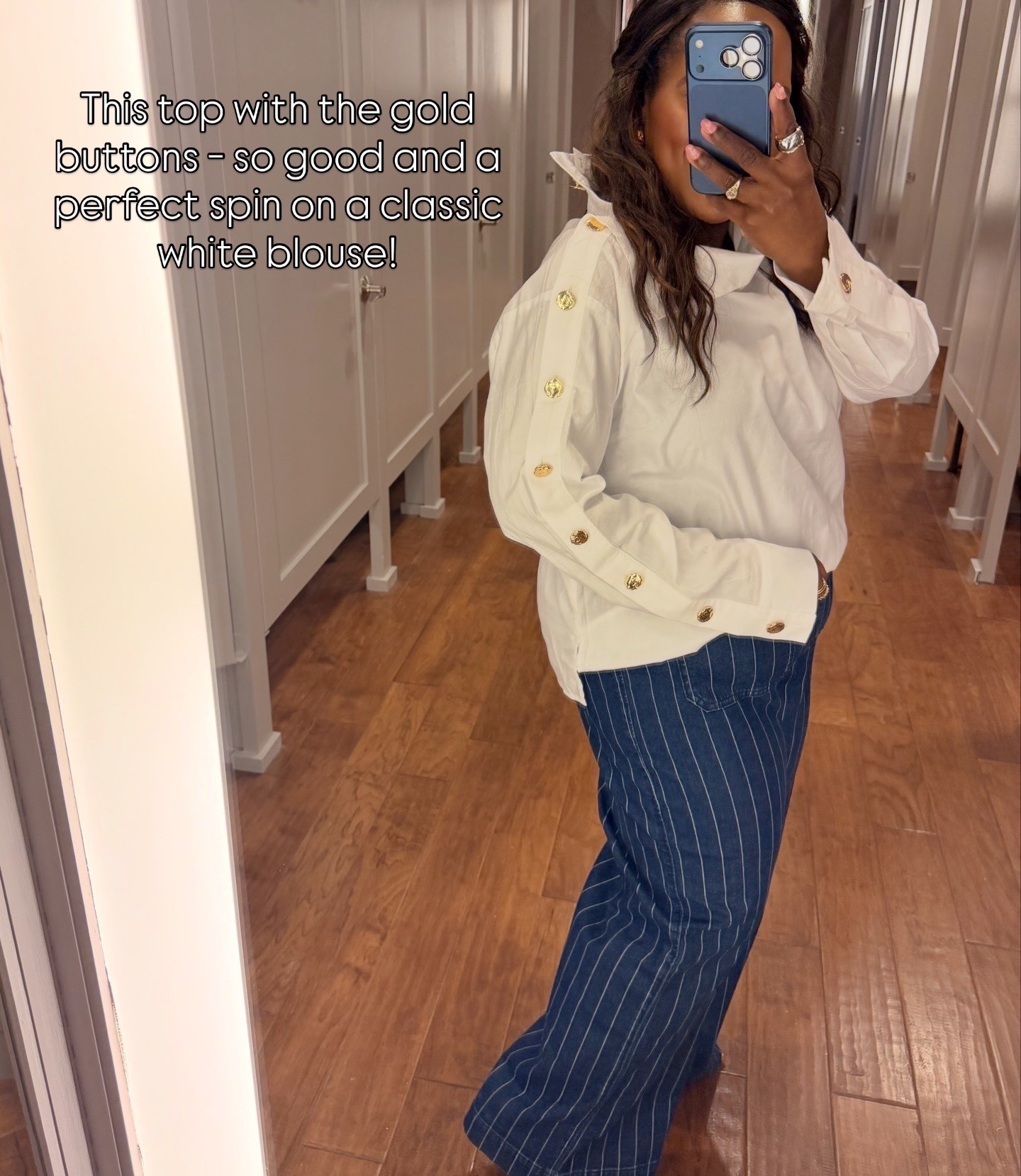 Classic twist on a white blouse! 

#LTKSaleAlert #LTKMidsize #LTKootd