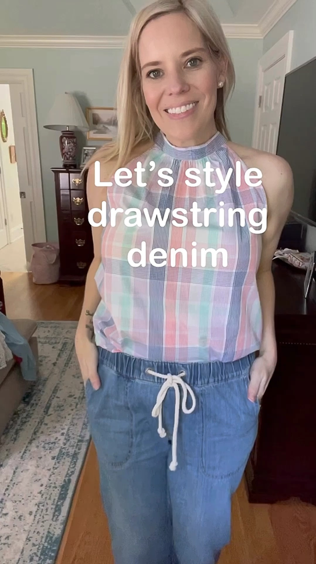 Where have these been all my life?! Talk about cute & comfortable!

This elastic waist drawstring jeans can be dressed up or down & would oook adorable over a bikini on the boardwalk (if I ever get back in one).



#LTKover40 #LTKfindsunder50 #LTKfindsunder100