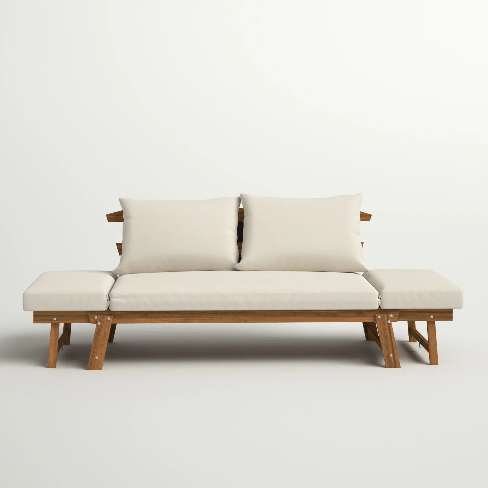 Jacqueline 83.46'' Acacia Outdoor Patio Daybed | Wayfair North America