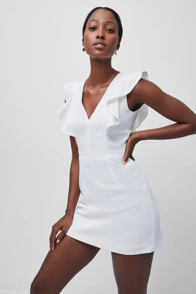 Whisper Ruffle V Neck Dress | French Connection (US)