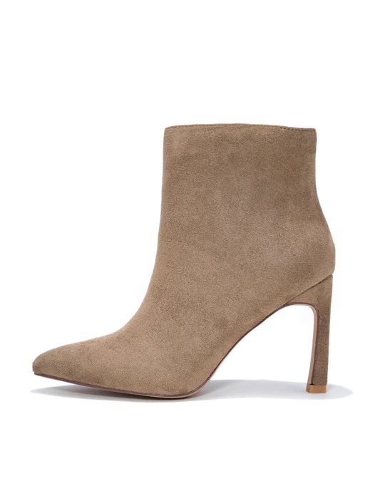 Milana Faux Suede Heeled Bootie | VICI Collection