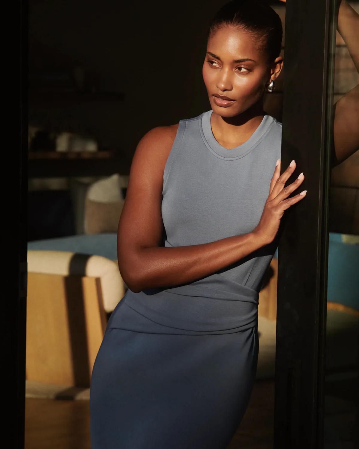 SPANX AirEssentials® Draped Tank Midi Dress | Spanx