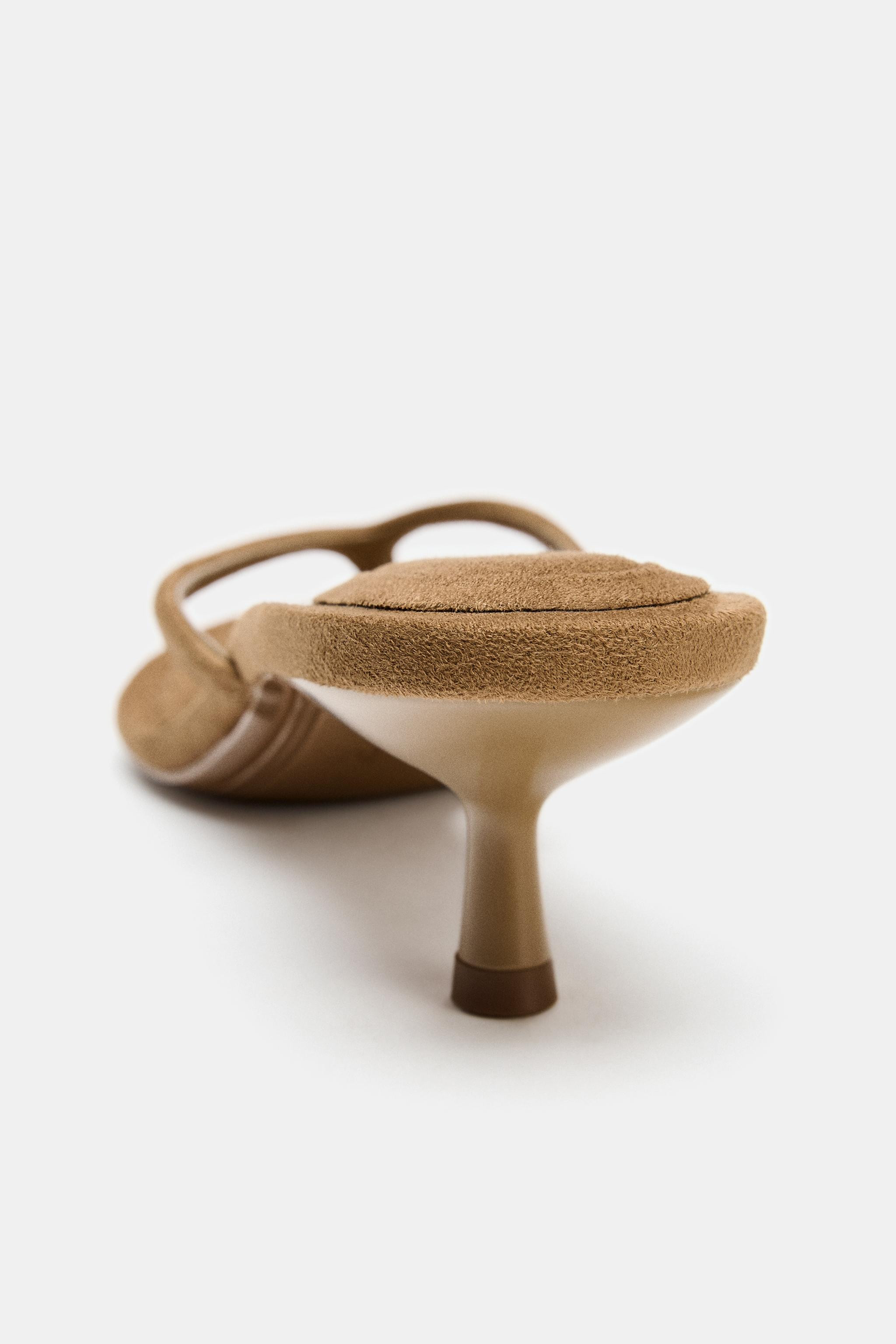 SUEDE-EFFECT HEELED SANDALS | Zara US