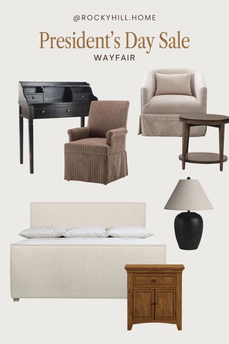 Wayfair President’s Day Sale, bedroom furniture, living room, home office 

#LTKsalealert #LTKstyletip #LTKhome