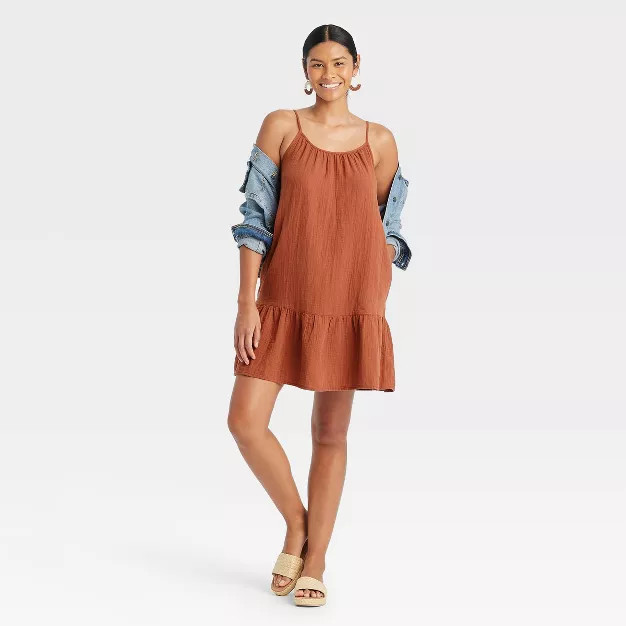 Women's Sleeveless Tiered Gauze Dress - Universal Thread™ | Target