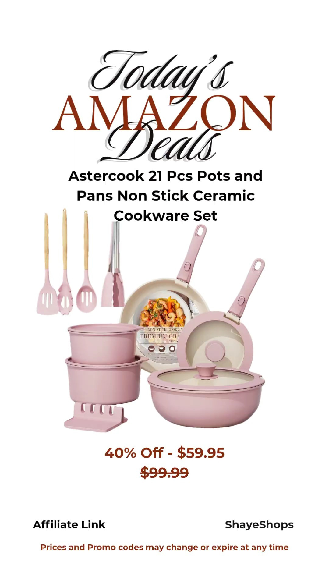 Amazon finds, Amazon deals, daily deals, today’s deals, trending Amazon products, viral Amazon finds, Amazon must haves, budget friendly finds, affordable favorites, everyday essentials, limited time sale, promo code available, extra savings, online shopping deals, deal alert, smart shopping, discounted favorites, home, kitchen and dining, cooking, pots and pans set, pink, kitchen gadgets#AmazonFinds #AmazonDeals #DailyDeals #LTKFinds #LTKDeals #AmazonMustHaves #DealAlert #PromoCode #ExtraSavings #LimitedTimeDeal #BudgetFinds #TrendingNow #DealsOfTheDay #OnlineShopping #SmartShopping #AmazonSale #DiscountFinds #Savings #amazonhome #kitchenanddining

#LTKHome #LTKfoodie #LTKSaleAlert