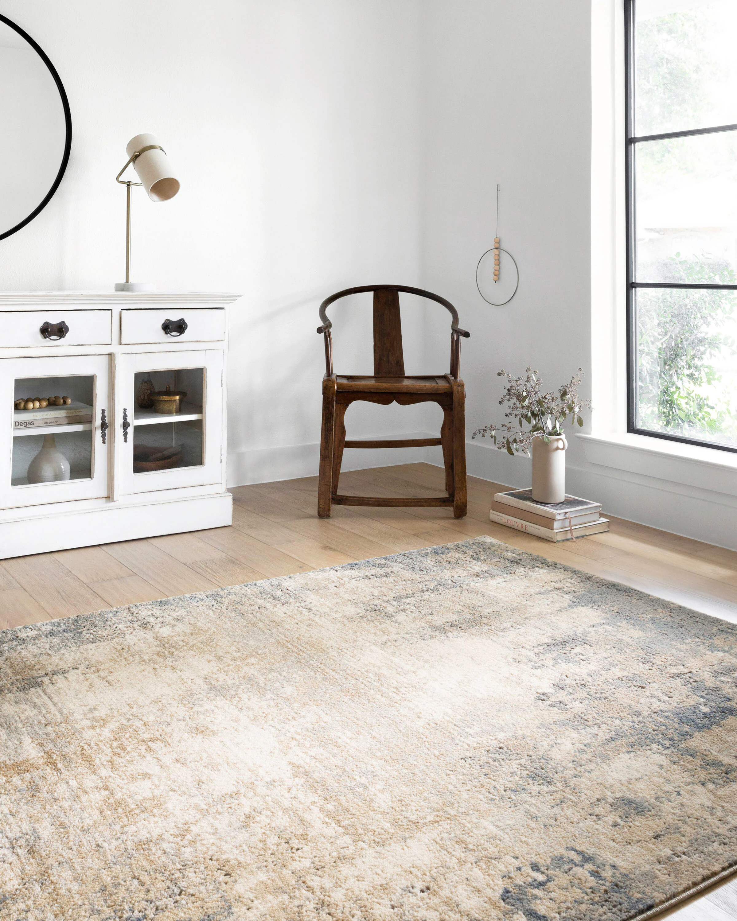 Loloi II 3 x 4 (ft) Loomed Ivory / Mist Rectangular Indoor Distressed/Overdyed Oriental Area rug Polyester in White | TEAGTEA-08IVMI2840 | Lowe's