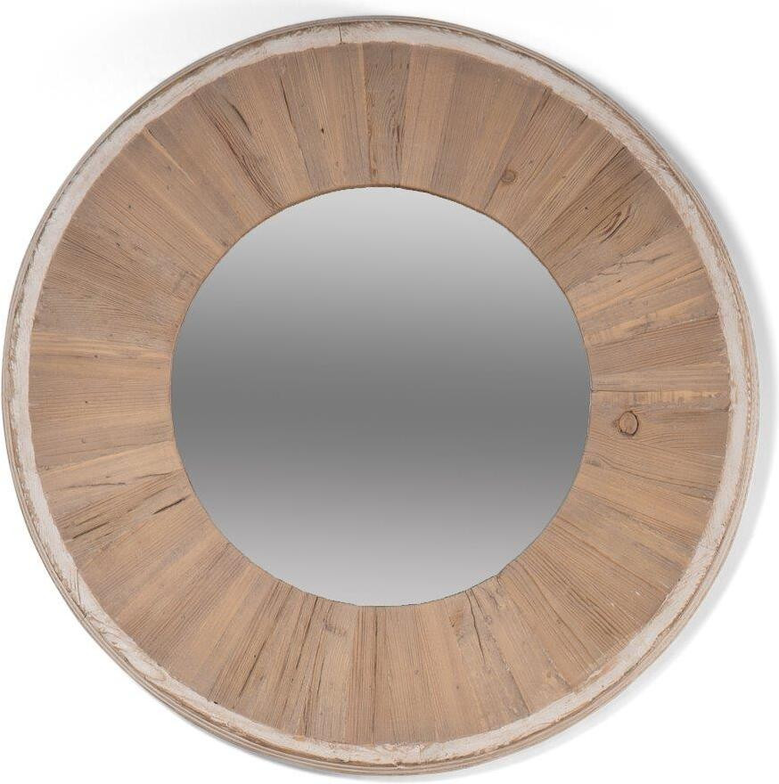 Circular White Small Wood Mirror | 1stopbedrooms