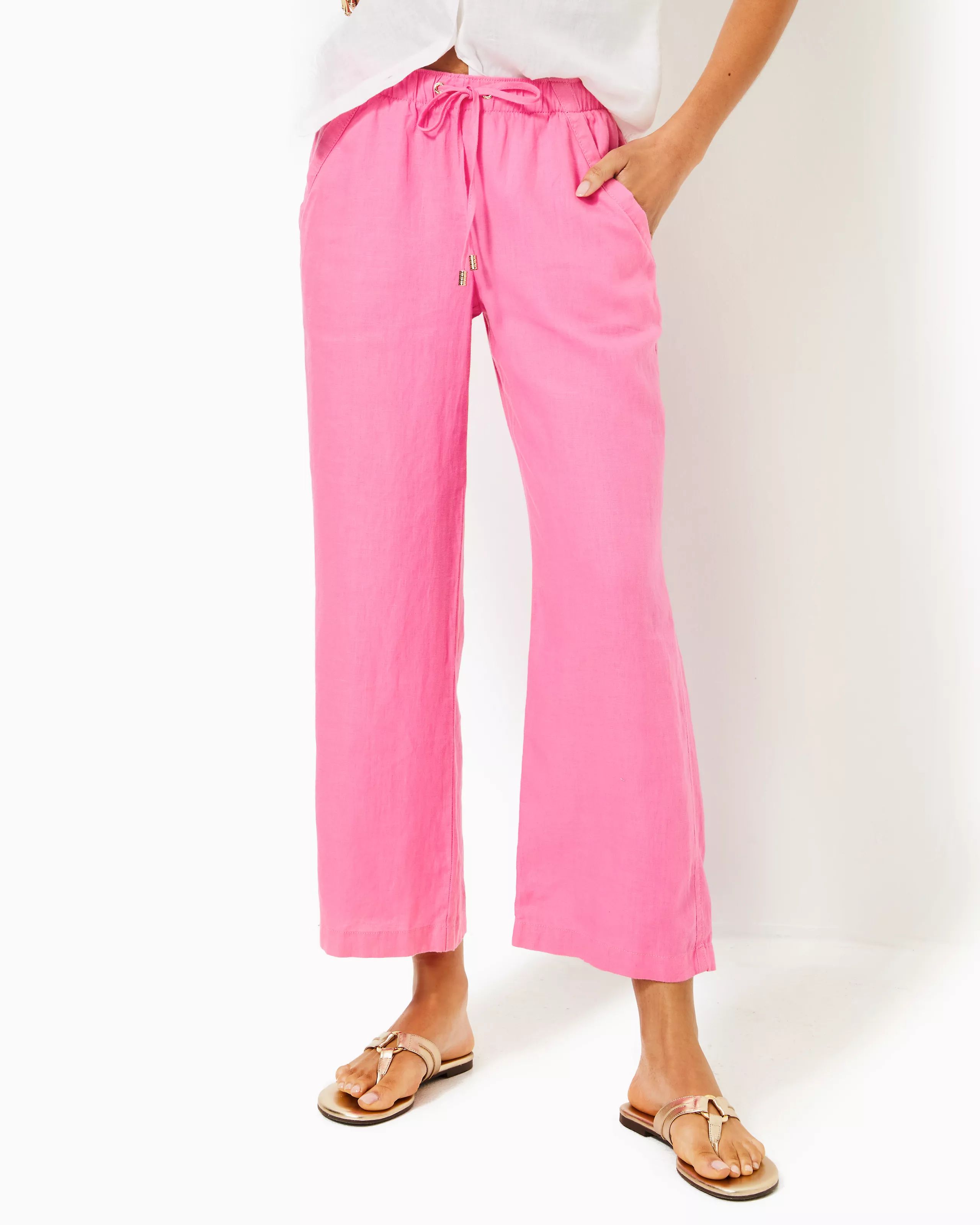 27" Brawley Linen Crop Pant | Lilly Pulitzer | Lilly Pulitzer