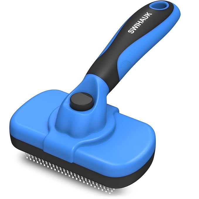 Self Cleaning Slicker Brush for Dogs & Cats, Skin Friendly Grooming Cat Brush, Dog Brush for Shed... | Amazon (US)