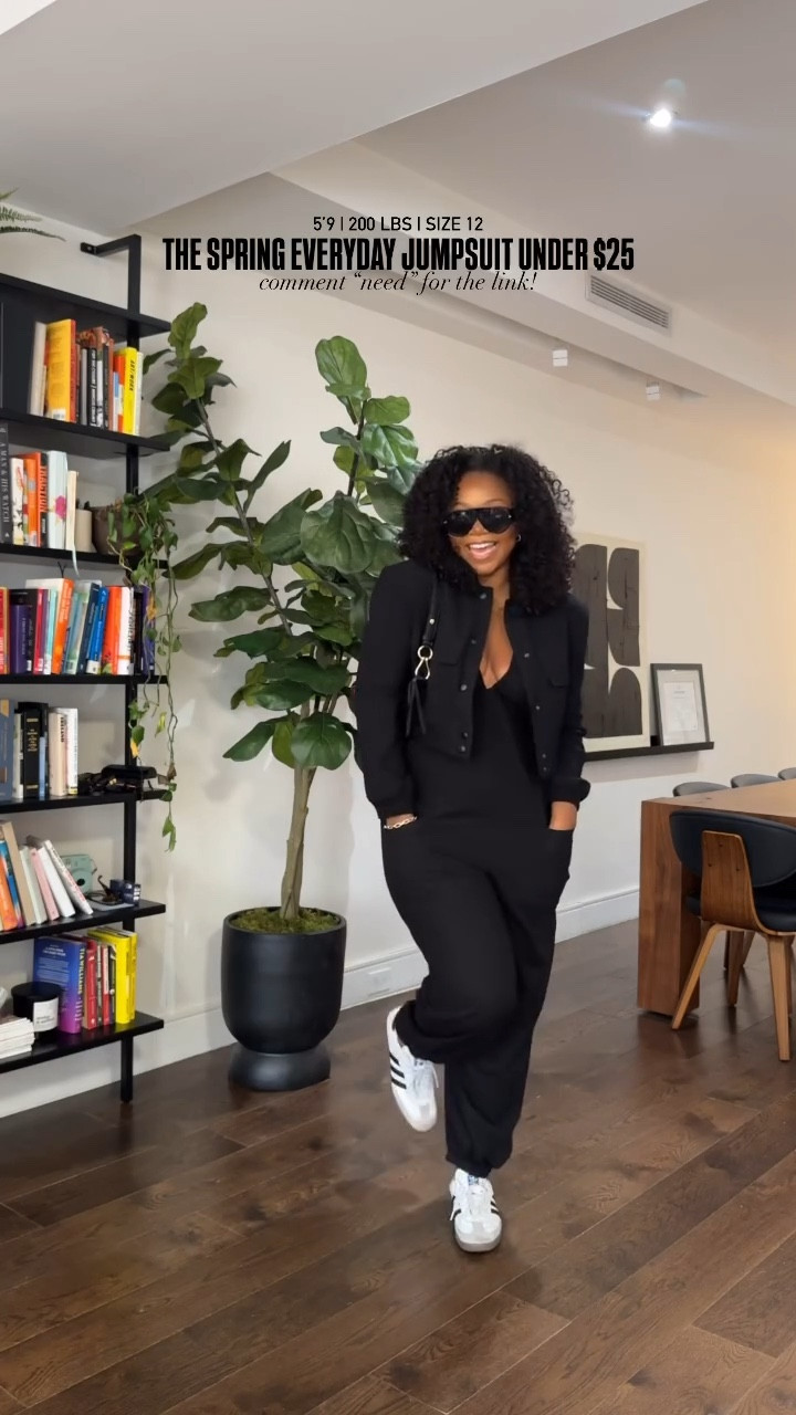 love these jumpsuits!!! I am 5'9 200 lbs wearing a large! I wear a medium or a large in the bomber jackets and accessories are linked! xoxo

#LTKmidsize #LTKfindsunder50 #LTKstyletip
