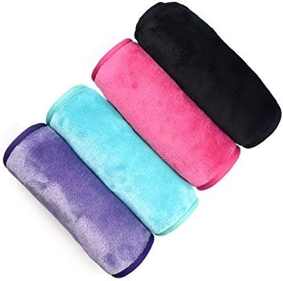Makeup Remover Cloths 4 Count: Microfiber Reusable Fast Drying Washcloth, Face Towels for Women | Amazon (US)