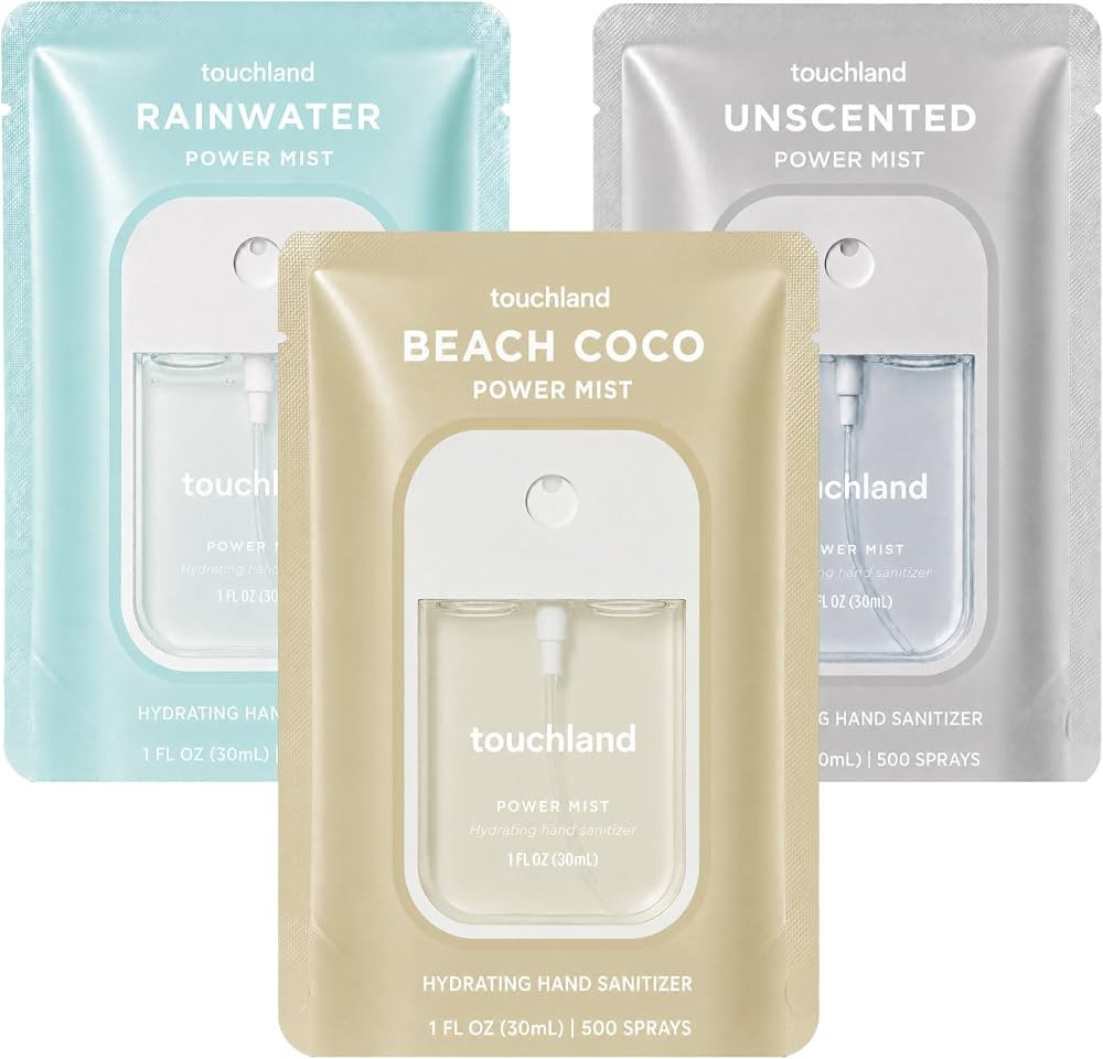 Touchland Hand Sanitizer Spray, Dye Free Trio - 3 x 1 FL OZ | Amazon (US)
