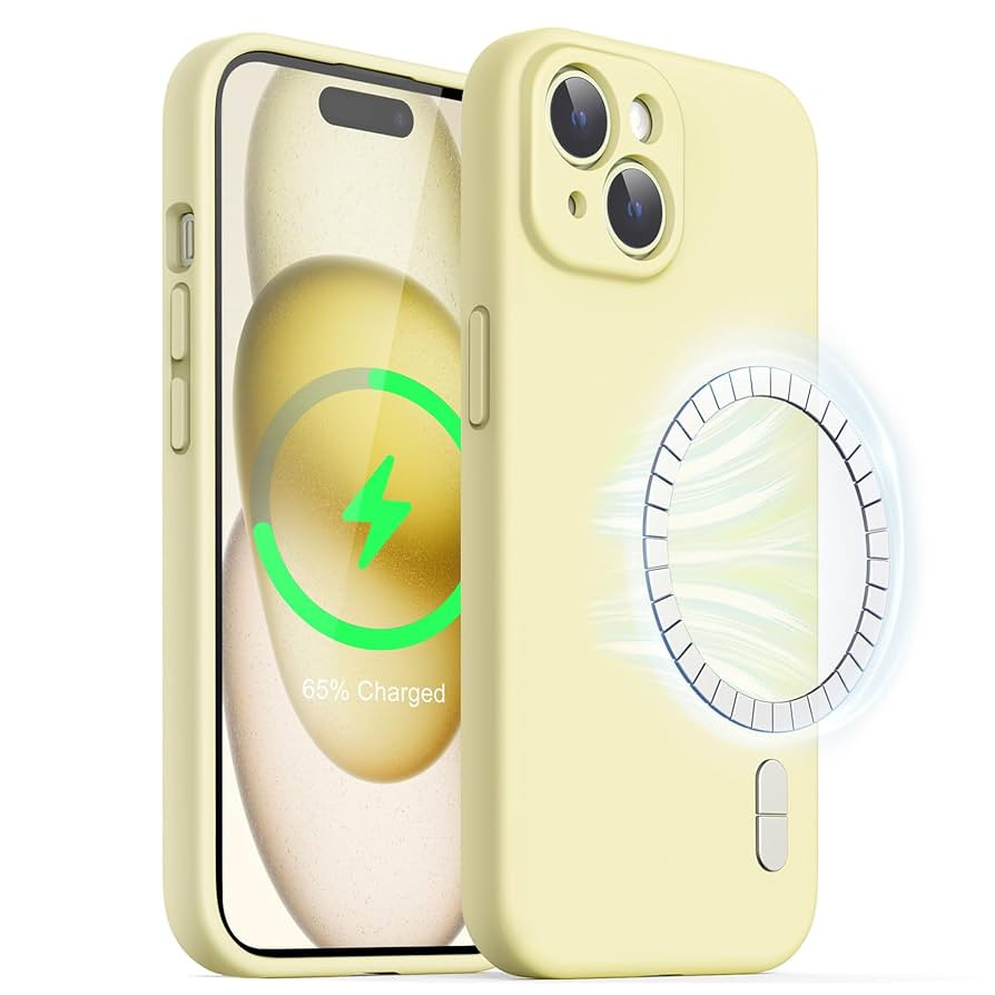 JETech Magnetic Silicone Case for iPhone 15 6.1-Inch, Compatible with MagSafe, Phone Cover with C... | Amazon (US)