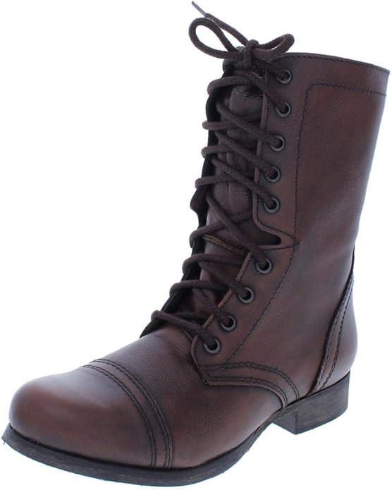 Steve Madden Women's Troopa Lace-Up Boot | Amazon (US)