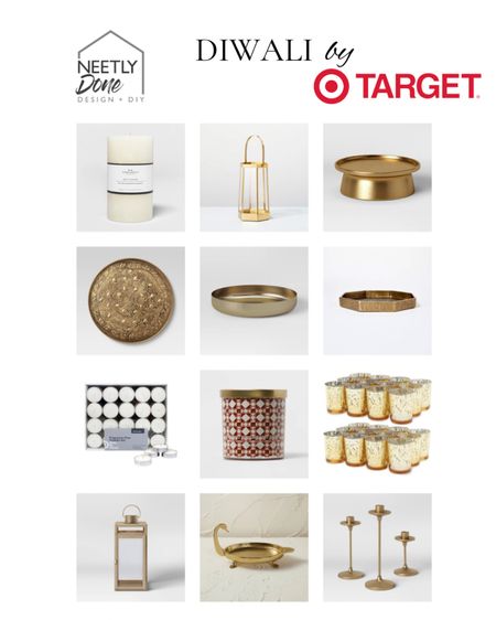 Target has all the essentials to create the perfect ambience for this Diwali! Candles, tea lights, gold trays, gold lanterns, votive candle holders, candle stick holders and other gold decor! You don’t have to break the bank to create some magic this holiday season!

#LTKSeasonal #LTKhome #LTKfamily