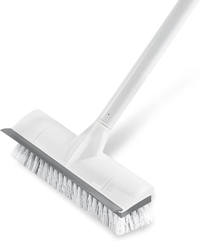 BOOMJOY Floor Scrub Brush with Long Handle -50" Stiff Brush, 2 in 1 Scrape and Brush,Tub and Tile... | Amazon (US)
