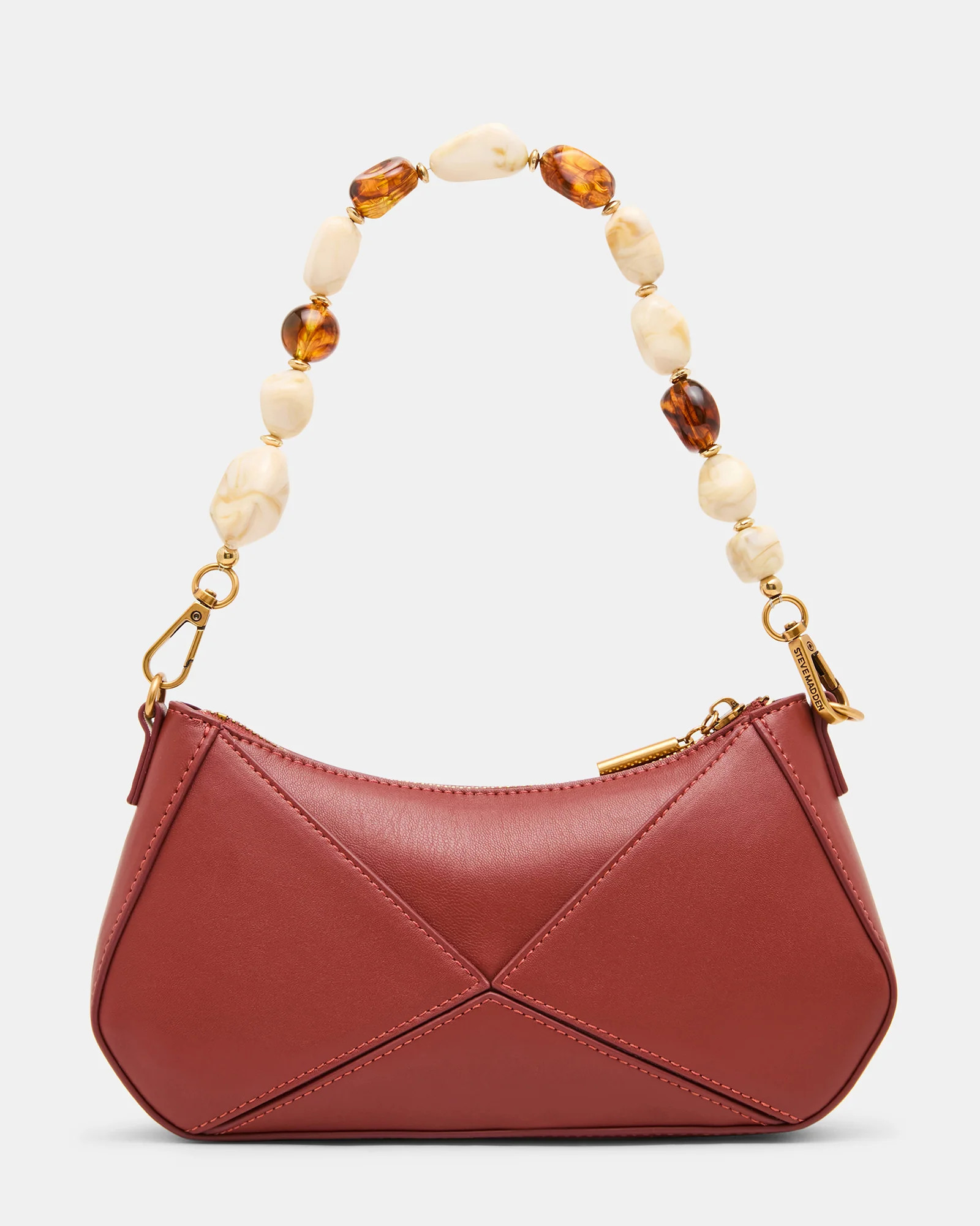 BDANZA Rust Beaded Shoulder Strap Crossbody Bag | Women's Designer Handbags | Steve Madden (Canada)