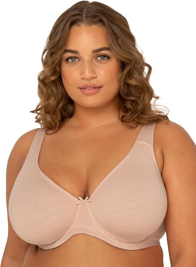 Fit For Me By Fruit of the Loom Women's Plus Size Cotton Unlined Underwire Bra-Pinch-Free Straps ... | Amazon (US)