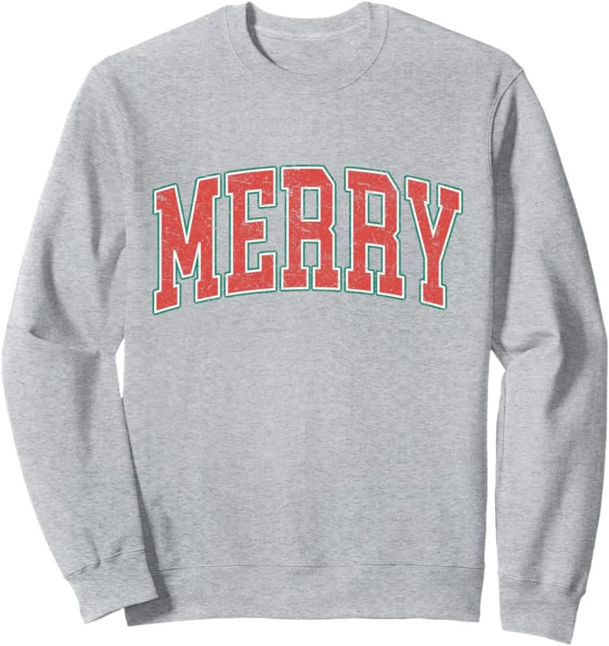 VINTAGE MERRY CHRISTMAS Sweatshirt | Amazon (US)
