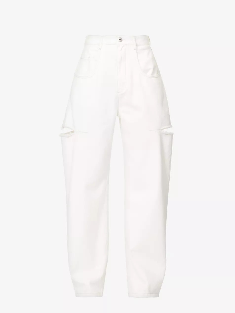 Icons cut-out straight-leg high-rise jeans | Selfridges