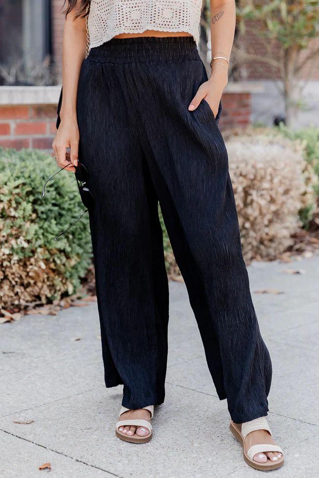 In A Daze Black Pleated Pants FINAL SALE | Pink Lily