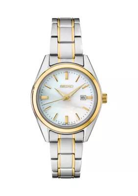 Seiko Women's Mother of Pearl Dial Watch, Silver | Belk