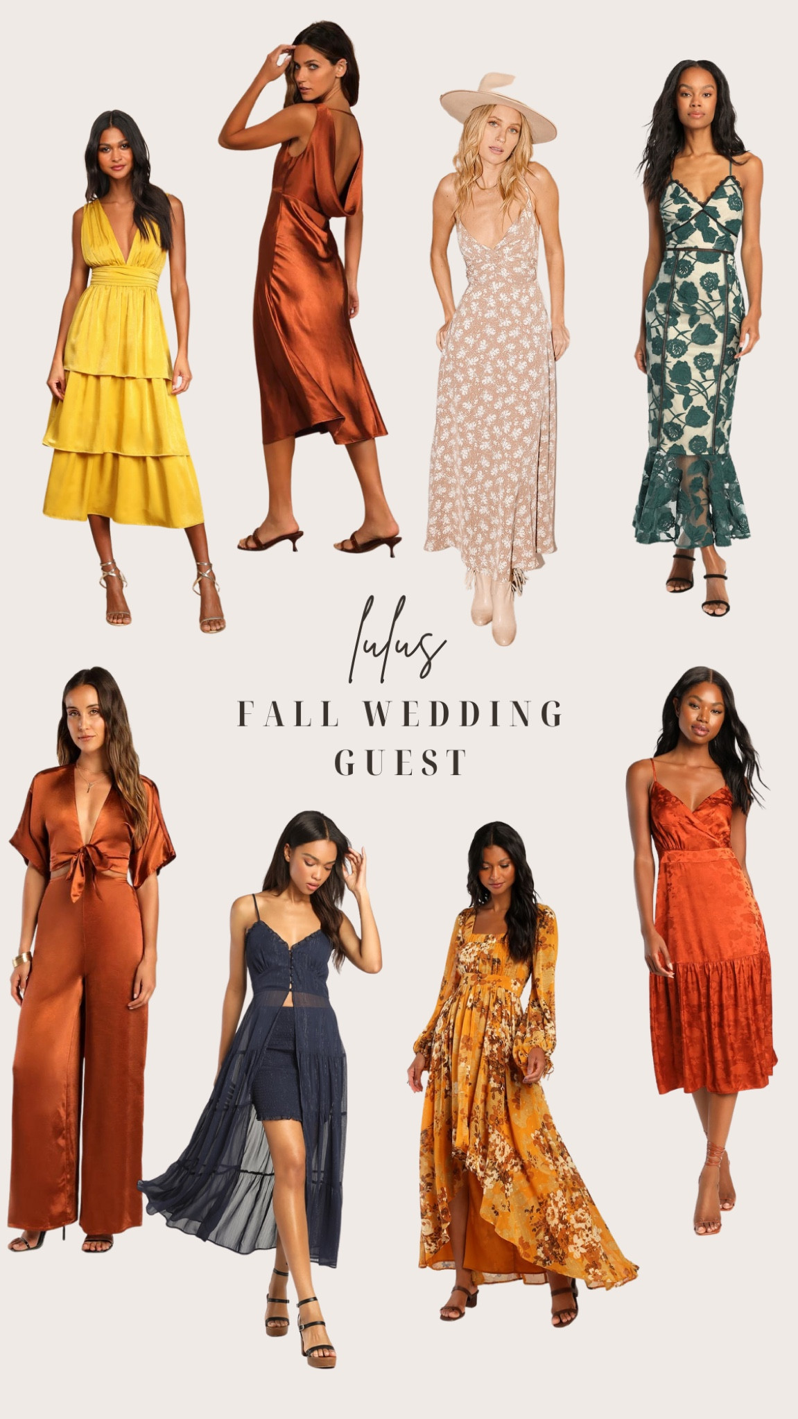 Lulus wedding guest outfits from Tiktok video - I wear a size small! #weddingguest #ltkwedding #fallweddingguest 