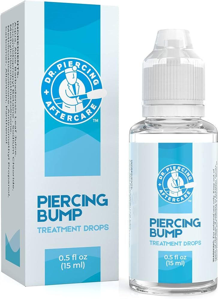 Dr. Piercing Aftercare Keloid Removal Drops – Non-Greasy Saline Solution Keloid Bump Removal fo... | Amazon (US)