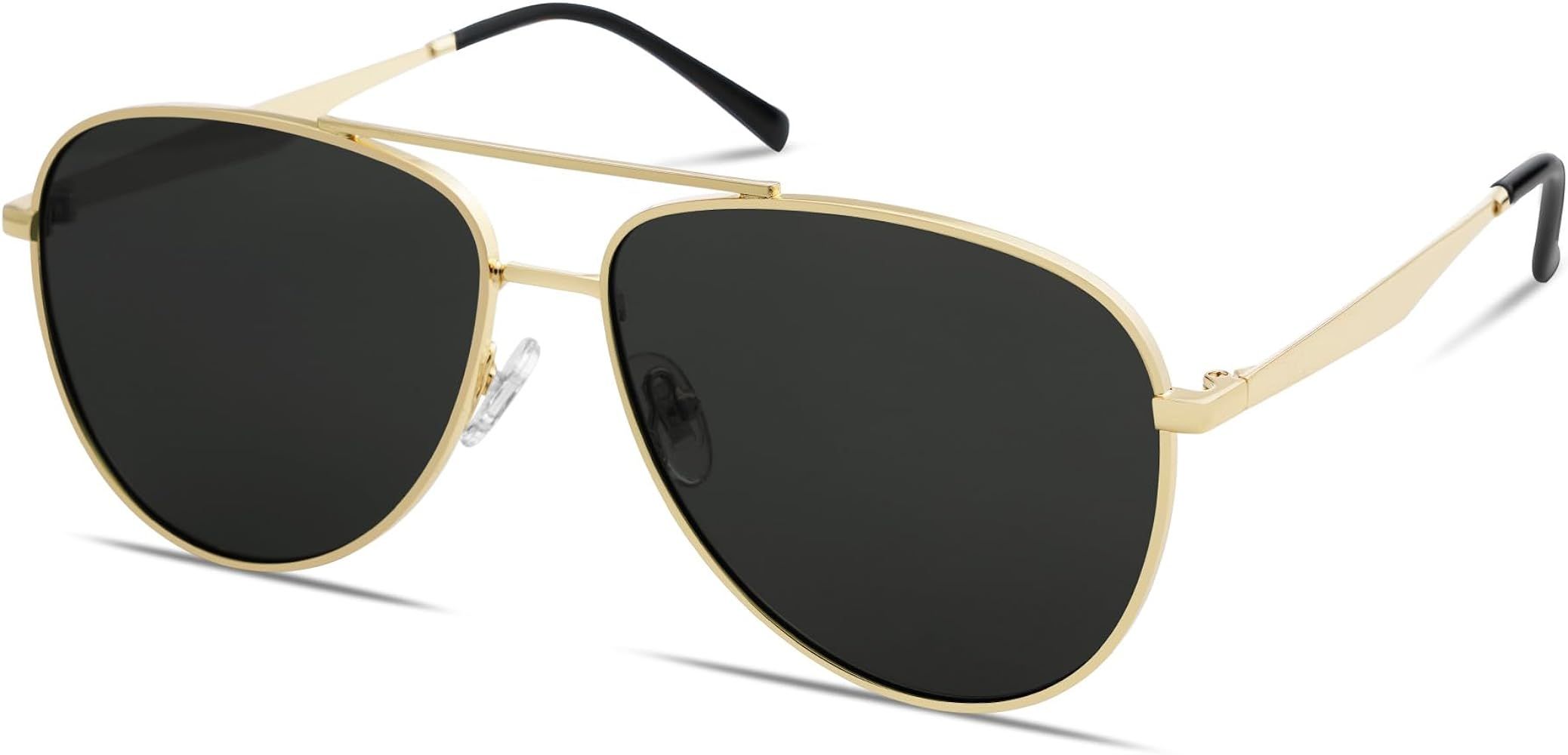 SOJOS Retro Oversized Aviator Polarized Sunglasses for Women Men Classic Large Metal Sun Glasses ... | Amazon (US)