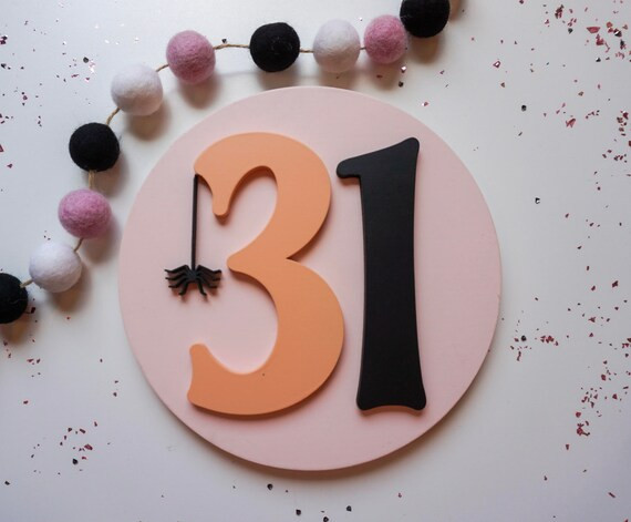 31 Halloween Sign | Halloween Decor | Hey Boo | Pink Halloween | Halloween Bookshelf | Halloween ... | Etsy (US)