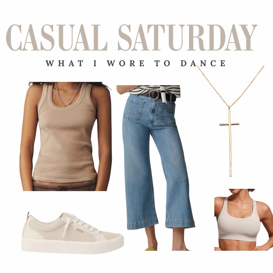 I made a silly video and several asked what I was wearing... just the basics after changing out of cheer swag mid day. 