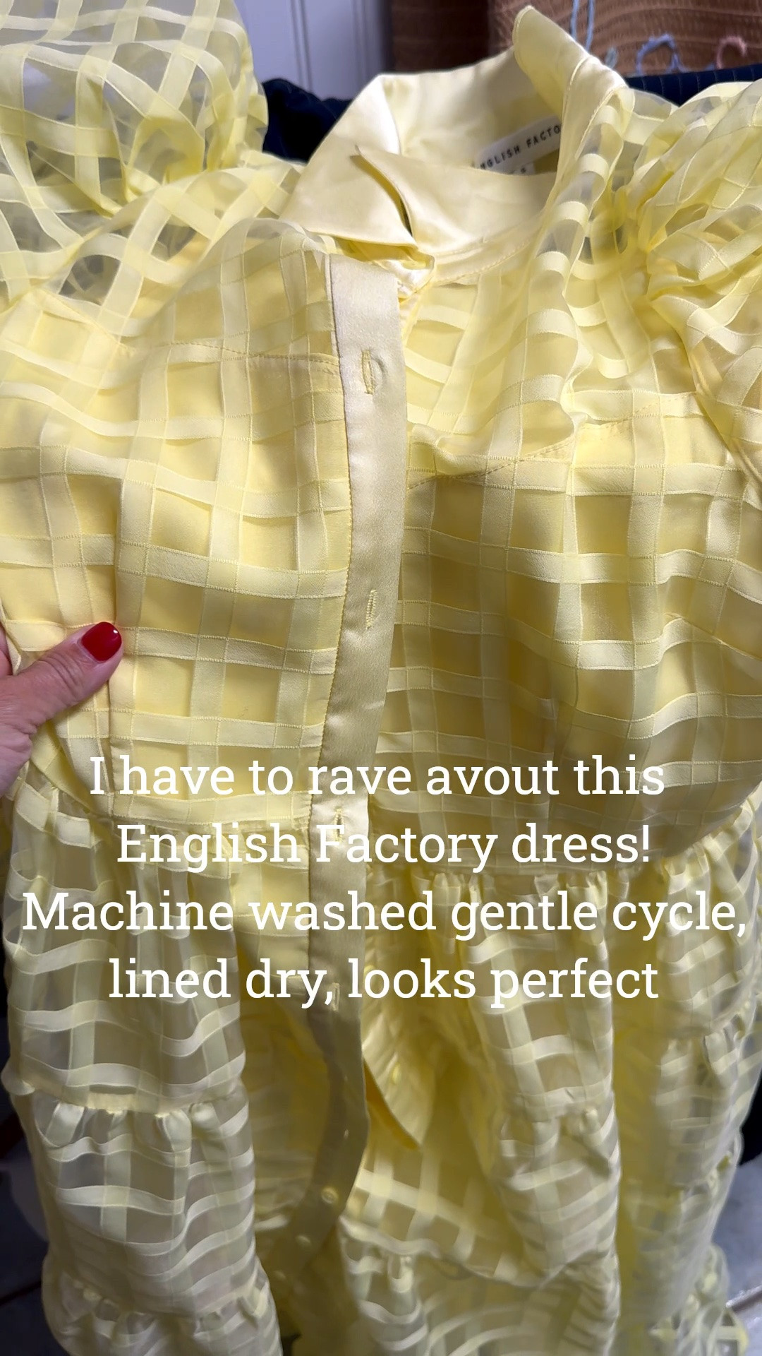 I’ve e had this English Factory dress for a couple of years now; it washes perfectly! Gotta love that 💛💛💛

#LTKSeasonal #LTKOver40