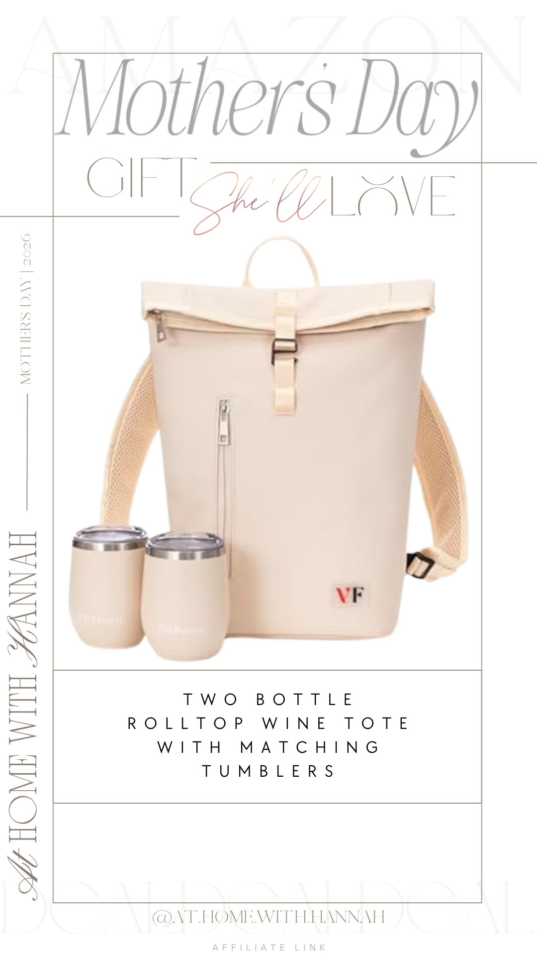 wine tote bag • Mother’s Day gift idea • outdoor entertaining find

This rolltop wine tote with matching tumblers is such a fun gift for the mom who loves patio nights, picnics, girls’ weekends, beach days, or bringing a little something along for outdoor plans. Practical, cute, and easy to gift without feeling generic.

If you’re shopping for:
• wine tote bag
• gifts for wine lovers
• Mother’s Day gift ideas
• picnic gift ideas
• beach day accessories
• outdoor entertaining gifts
• gifts for moms who host
• practical gifts for mom

This giftable wine tote set is linked here 🤍





•
wine tote bag • rolltop wine tote • wine bag with tumblers • gifts for wine lovers • Mother’s Day gift ideas • picnic gift ideas • outdoor entertaining gifts • gifts for moms who host • beach day accessories • practical gifts for mom • summer hosting finds • Amazon gift ideas

#WineLoverGift #MothersDayGiftIdeas #PicnicEssentials #AmazonGiftIdeas #OutdoorEntertaining
#ltkgiftguide #ltkfinds #ltkmothersday

#LTKMothersDay #LTKTravel #LTKHome