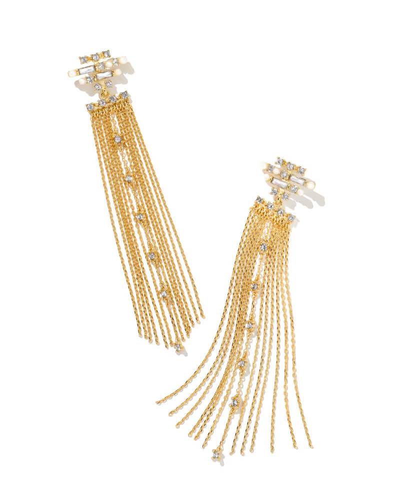 Madelyn Gold Statement Tassel Earrings in Neutral Mix | Kendra Scott