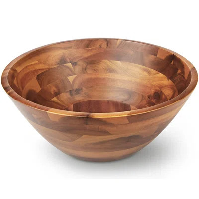 Acacia Wood Serving Bowl For Fruits Or Salads, 11" Diameter X 4.5" Height, Wooden Single Salad Bowl,Brown | Wayfair North America