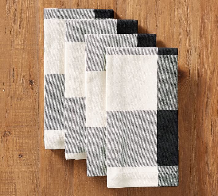 Buffalo Check Napkins - Black/White | Pottery Barn (US)