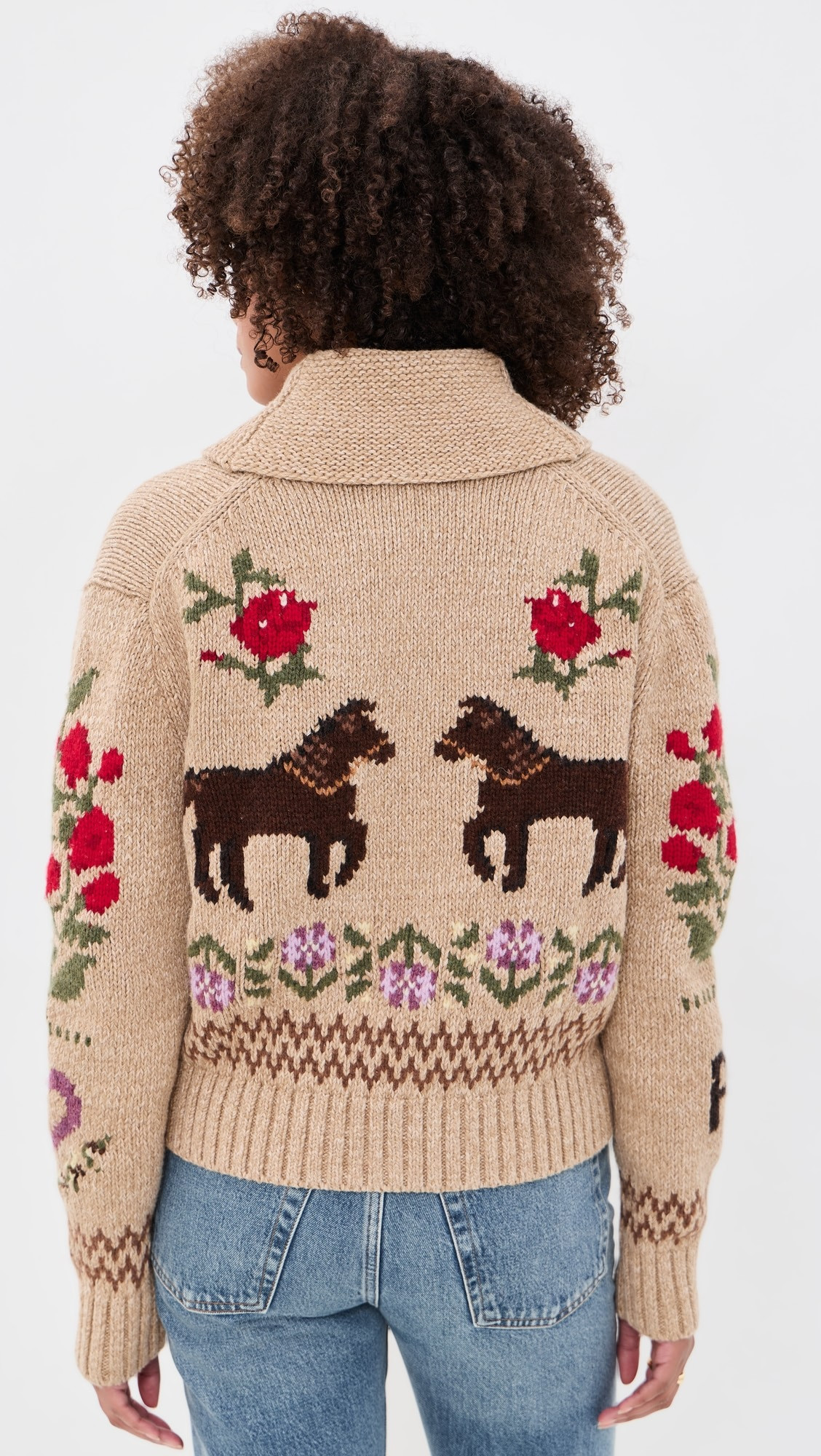 Polo Ralph Lauren Intarsia Knit Cotton Wool Shawl Cardigan | Shopbop | Shopbop