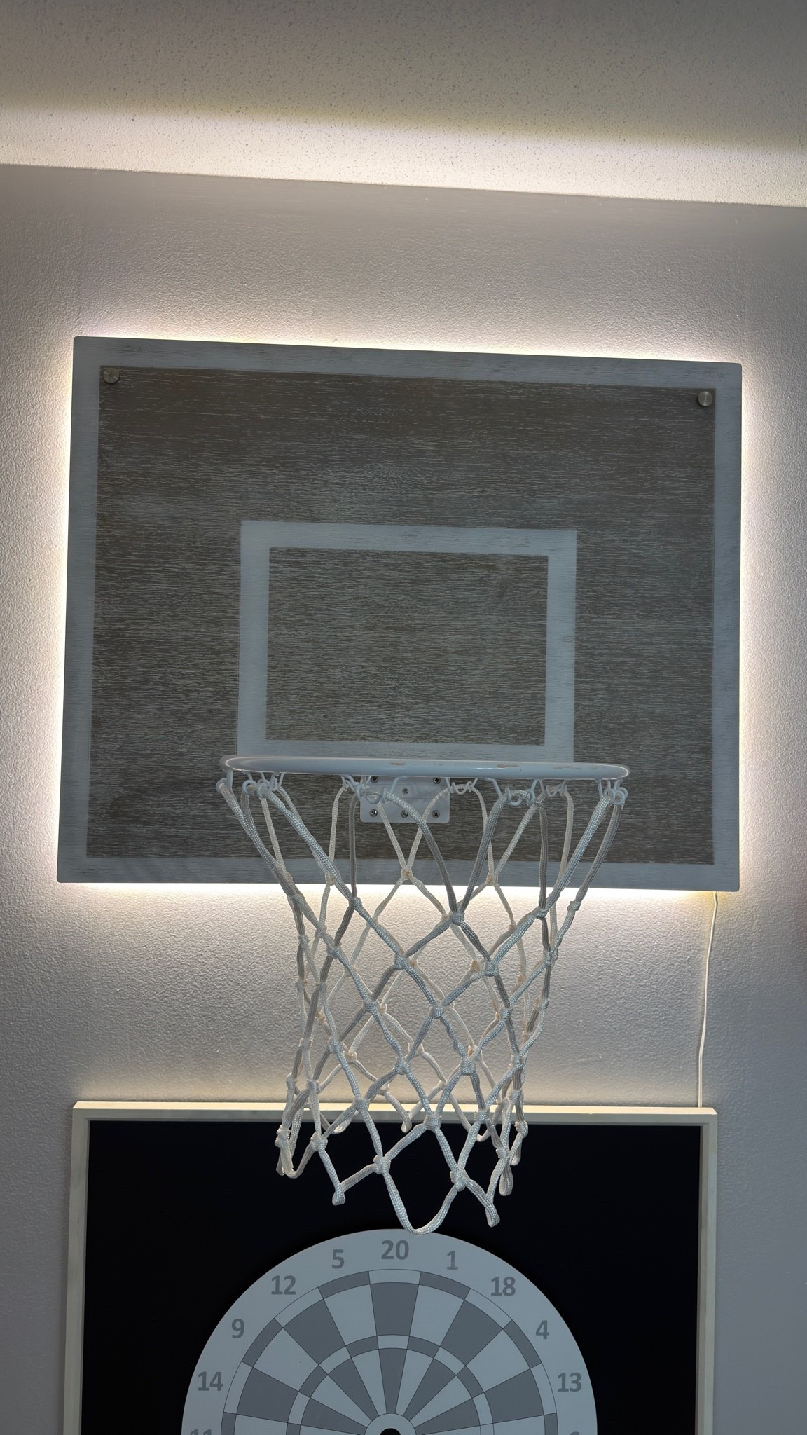 Backlit basketball hoop room decor from pottery barn teen

#LTKKids