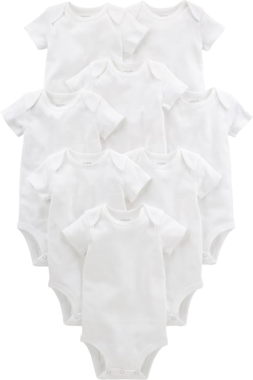 Simple Joys by Carter's Unisex Babies' Short-Sleeve Bodysuit, Pack of 8 | Amazon (US)