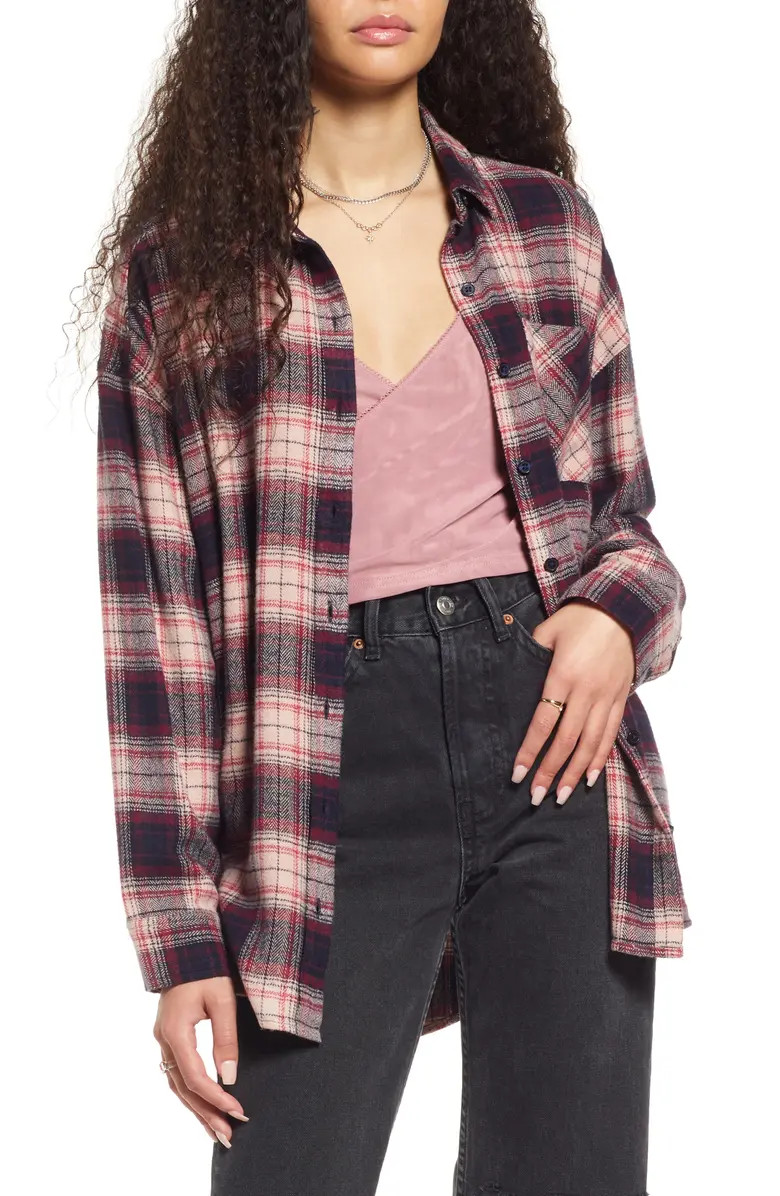 Boyfriend Plaid Button-Up Shirt | Nordstrom