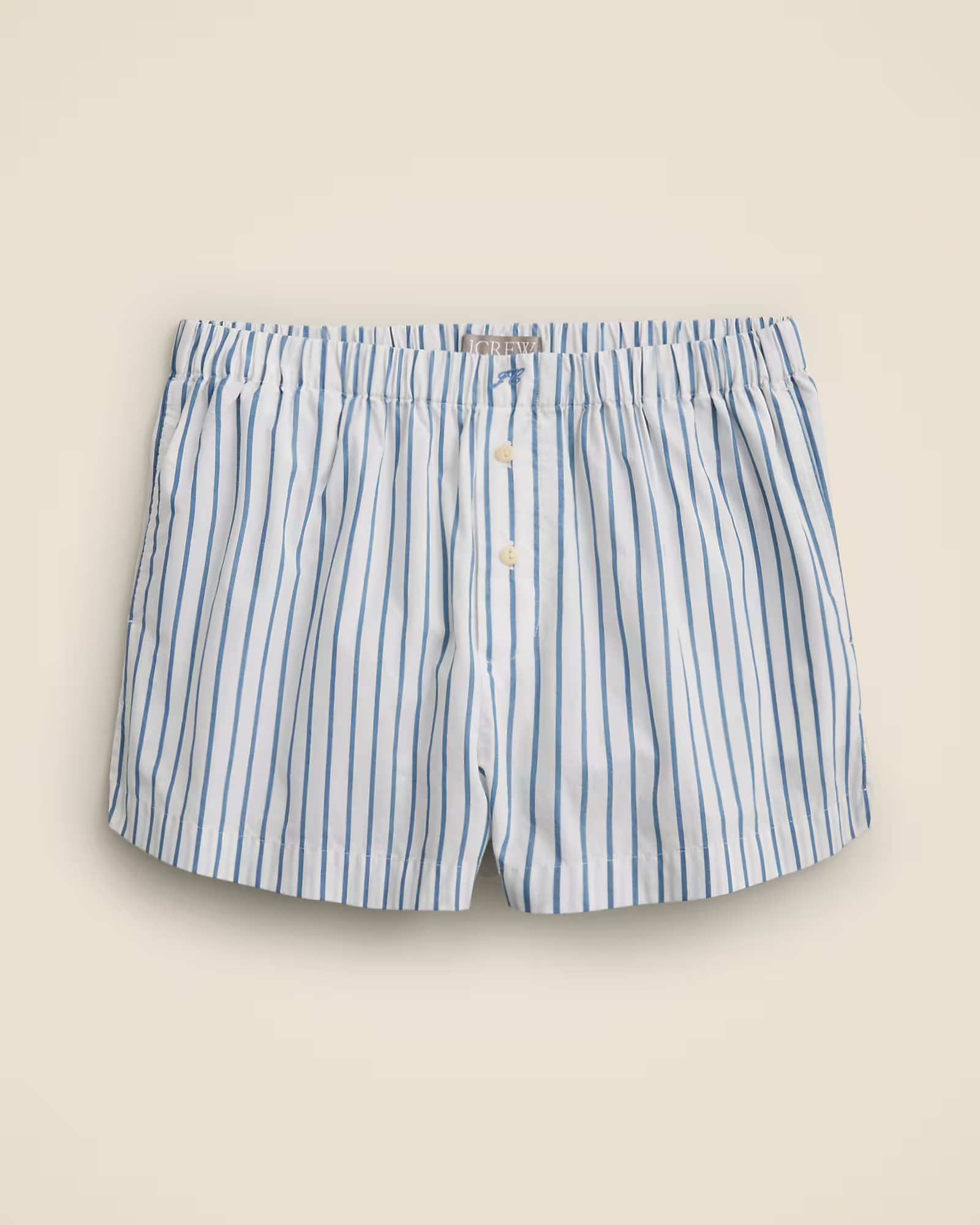 Cotton poplin boxer short in stripe | J. Crew US