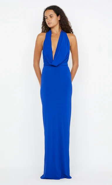 NESSIE COWL NECK MAXI DRESS - ULTRAMARINE BLUE | Bec & Bridge (Global)